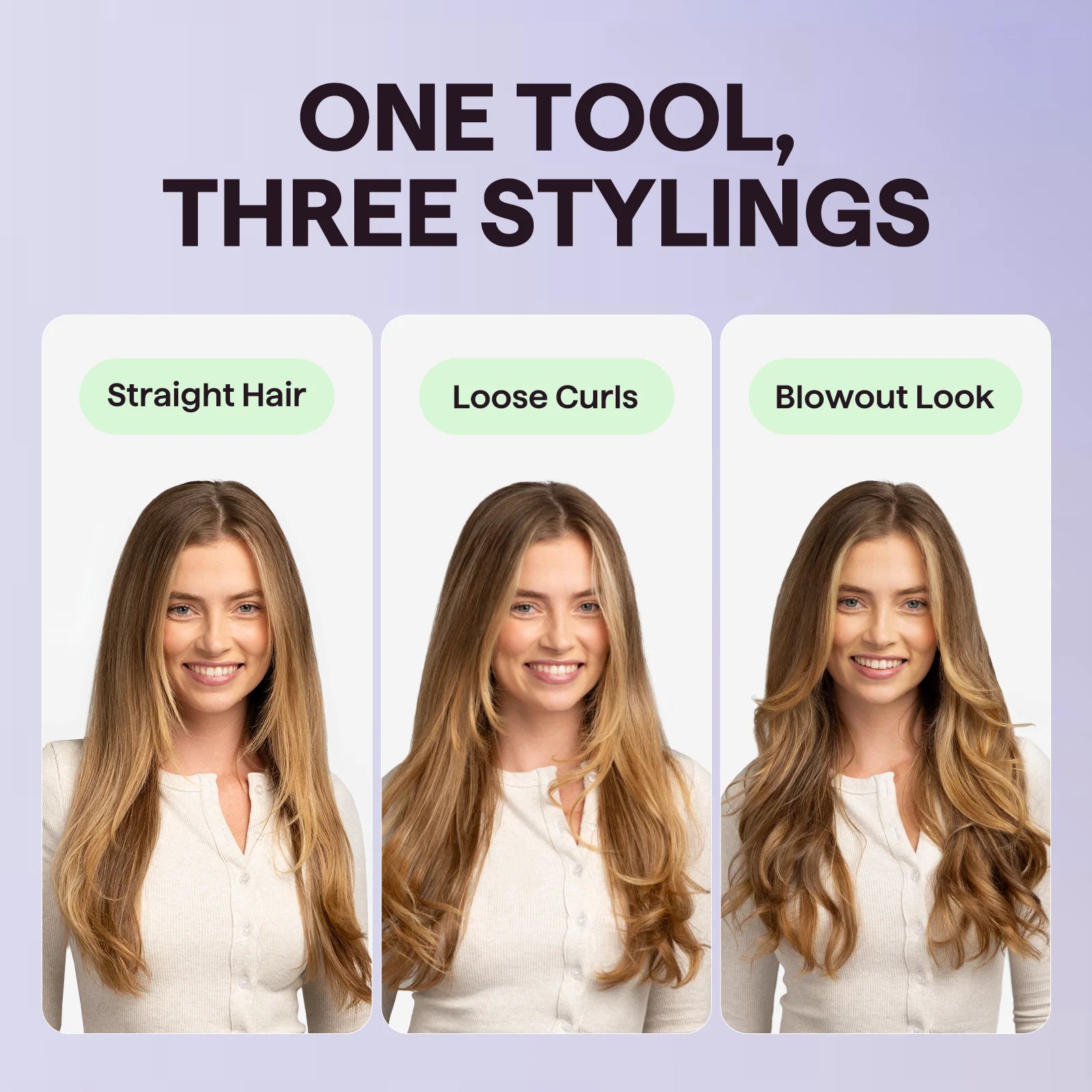 Thermal Brush for Blowout Look, 1 1/2 Inch Ionic Heated Nylon Brush Get Natural Curls, Rose Gold