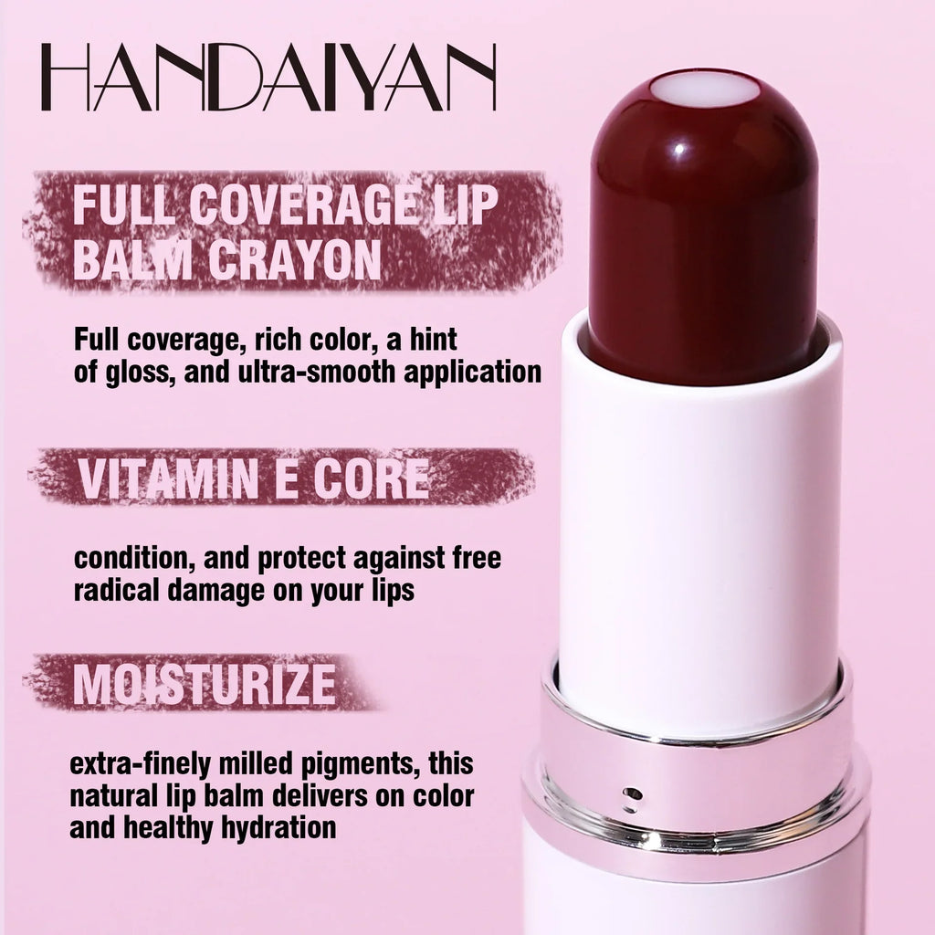 2-In-1 Nude Lipstick Matte Red Lip Balm Moisturizing 8 Colors Sandwich Lipstick Waterproof Long Lasting Non-Stick Cup Lip Stick