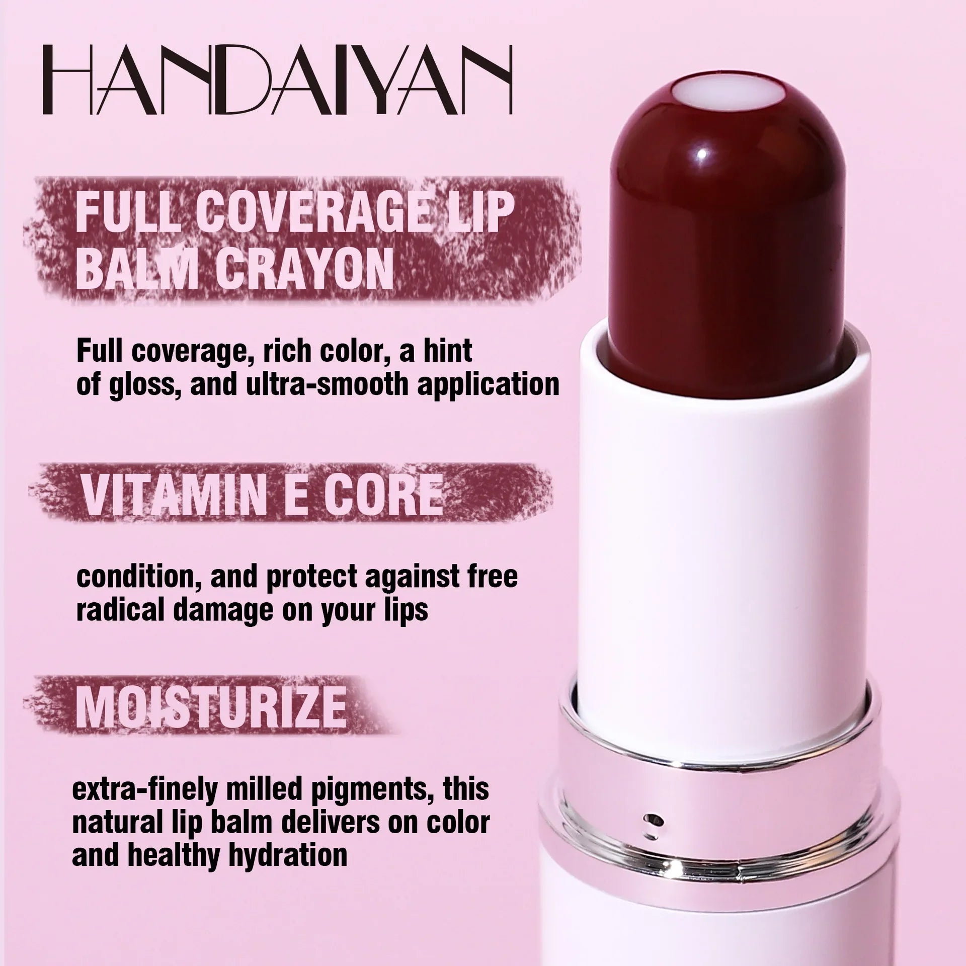 2-In-1 Nude Lipstick Matte Red Lip Balm Moisturizing 8 Colors Sandwich Lipstick Waterproof Long Lasting Non-Stick Cup Lip Stick