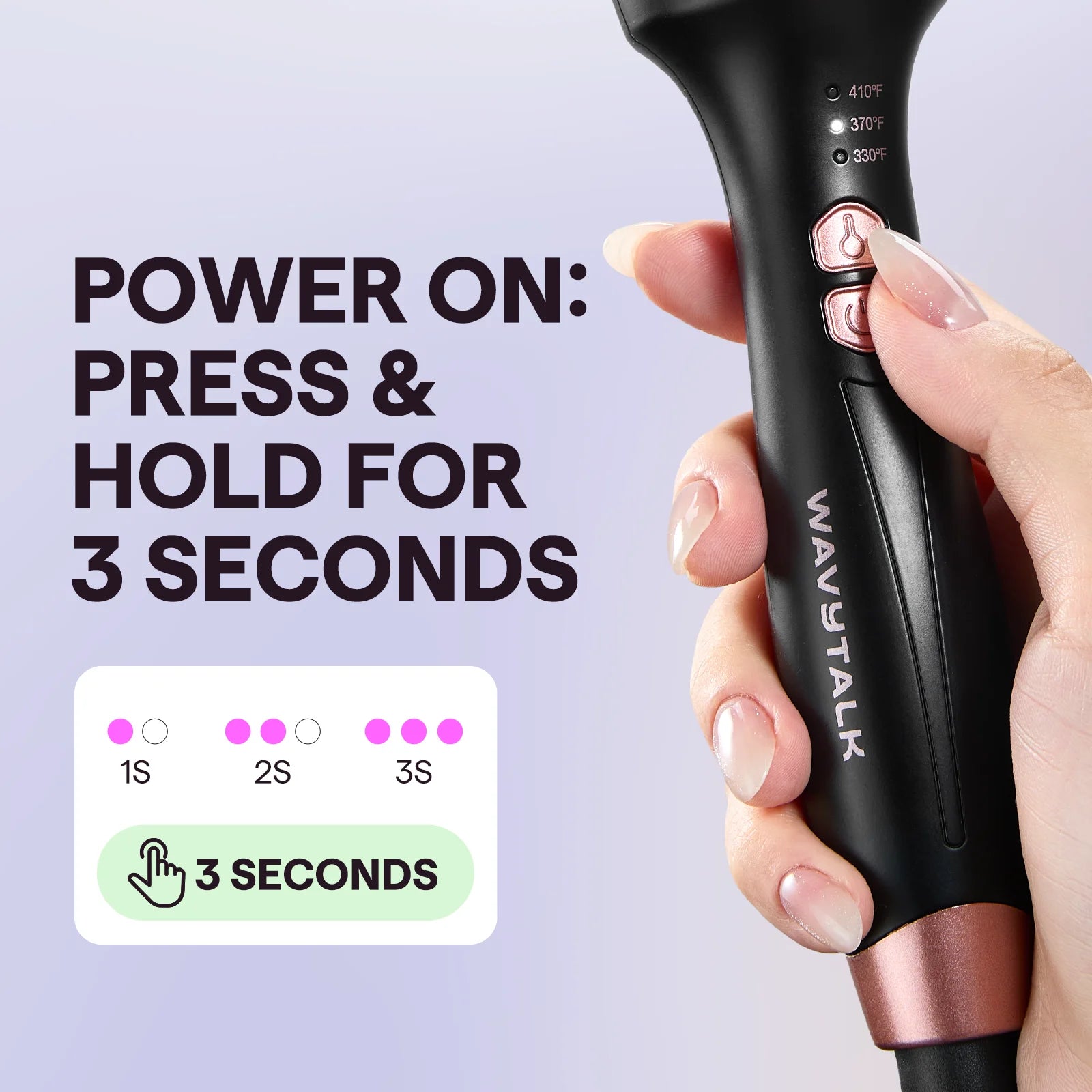 Thermal Brush for Blowout Look, 1 1/2 Inch Ionic Heated Nylon Brush Get Natural Curls, Rose Gold