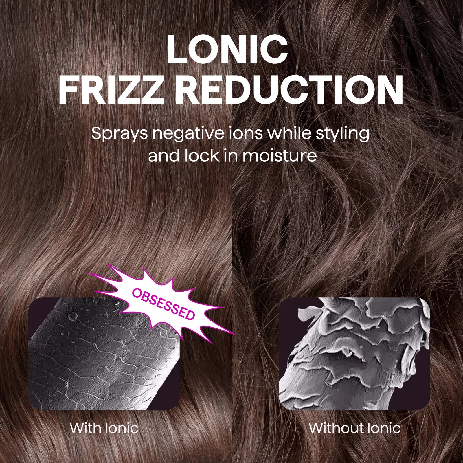 Thermal Brush for Blowout Look, 1 1/2 Inch Ionic Heated Nylon Brush Get Natural Curls, Rose Gold