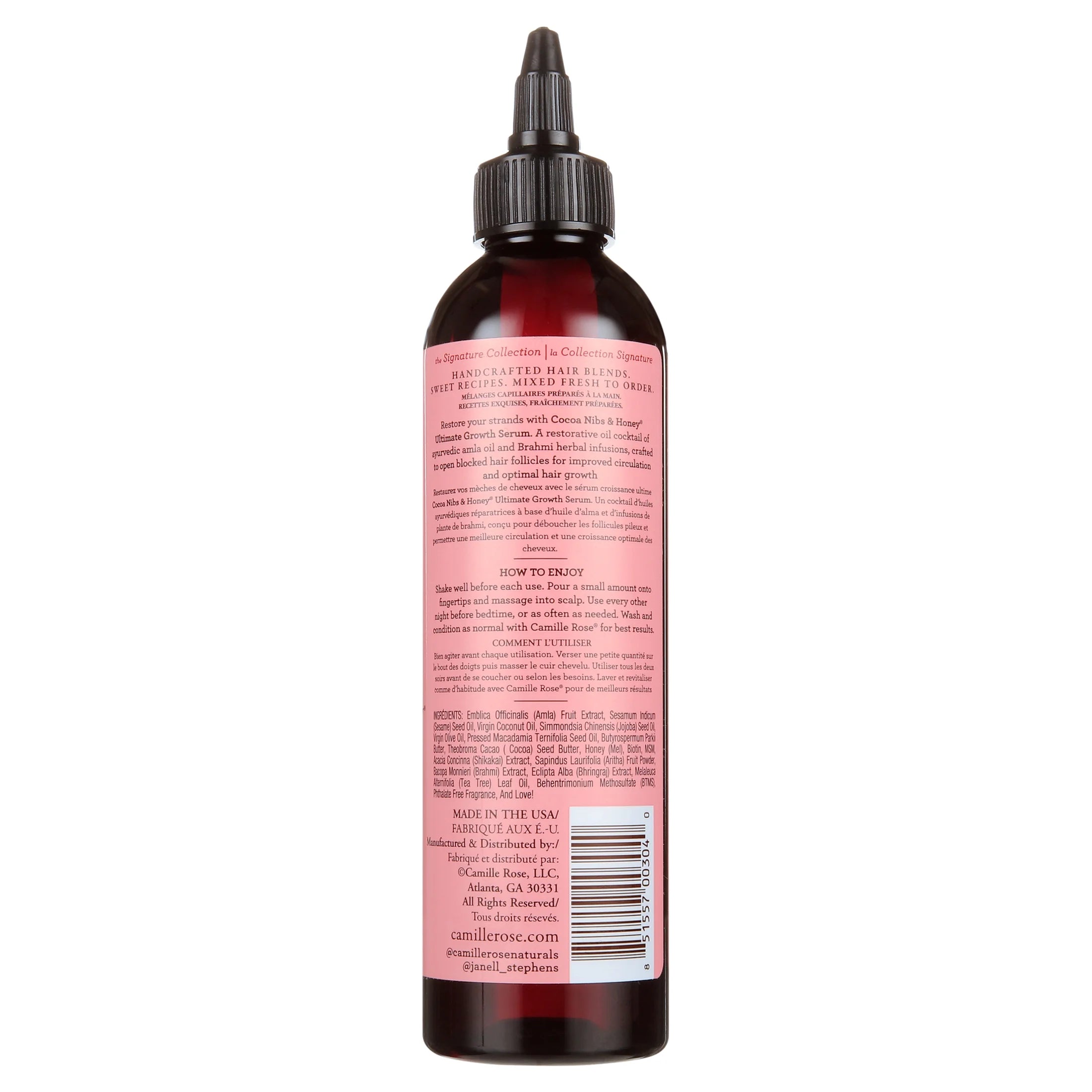 Suero De Cacao Y Miel De Máxima Fuerza Y Restauración Con Aceite De Amla Virgen Y Aceite Brahmi 8Oz