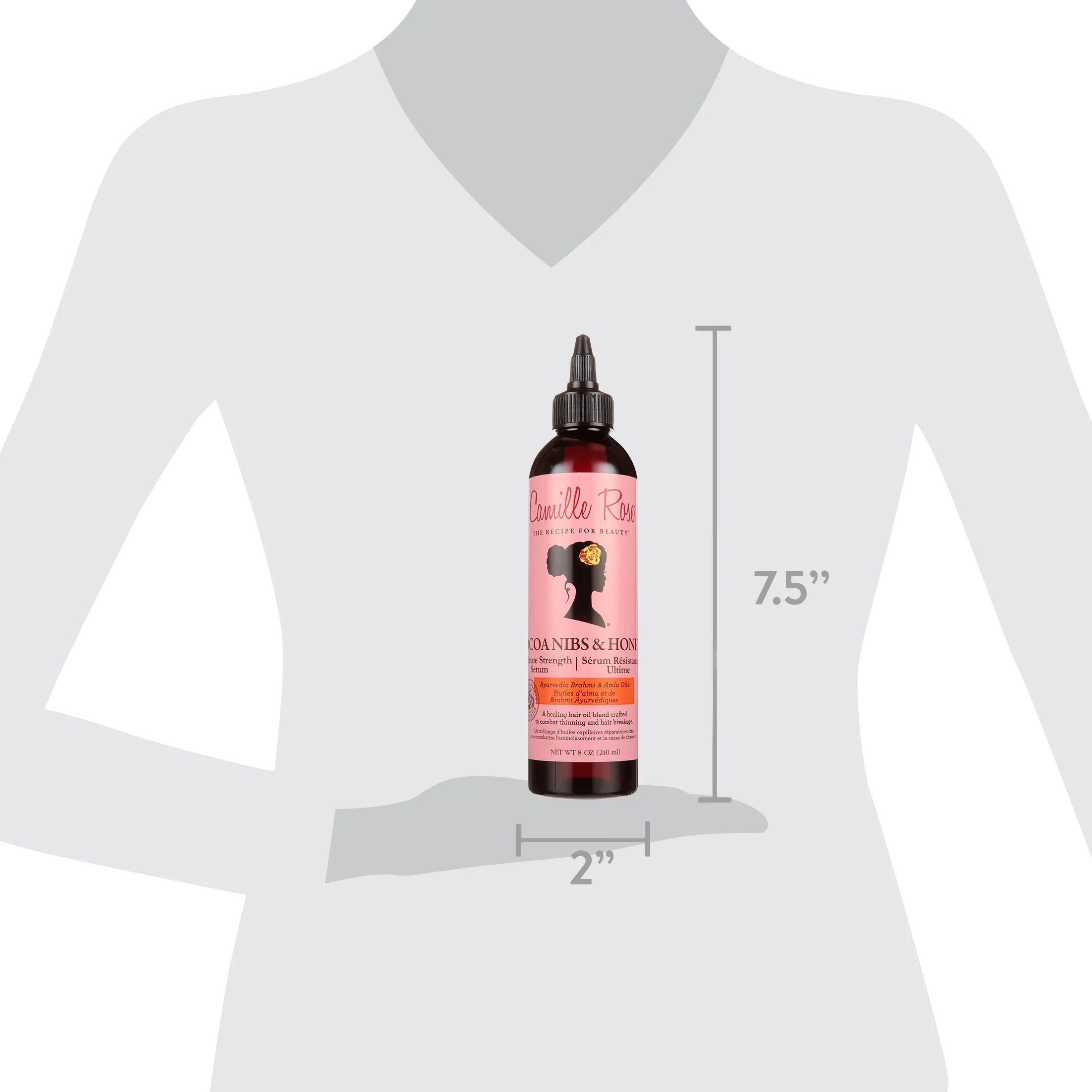 Suero De Cacao Y Miel De Máxima Fuerza Y Restauración Con Aceite De Amla Virgen Y Aceite Brahmi 8Oz