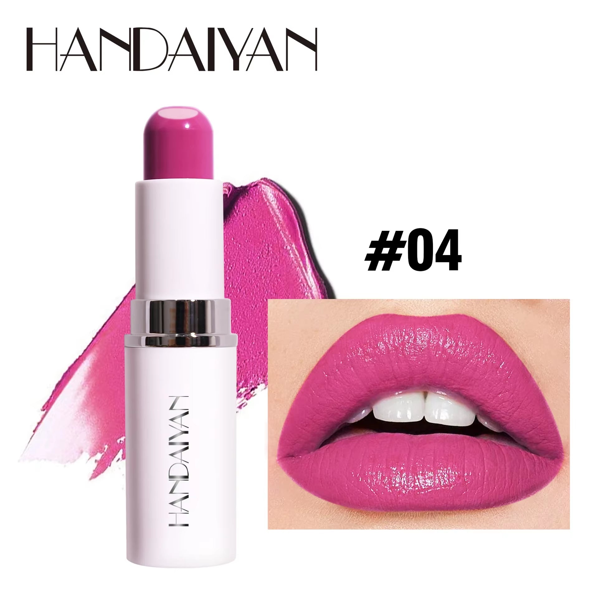 2-In-1 Nude Lipstick Matte Red Lip Balm Moisturizing 8 Colors Sandwich Lipstick Waterproof Long Lasting Non-Stick Cup Lip Stick